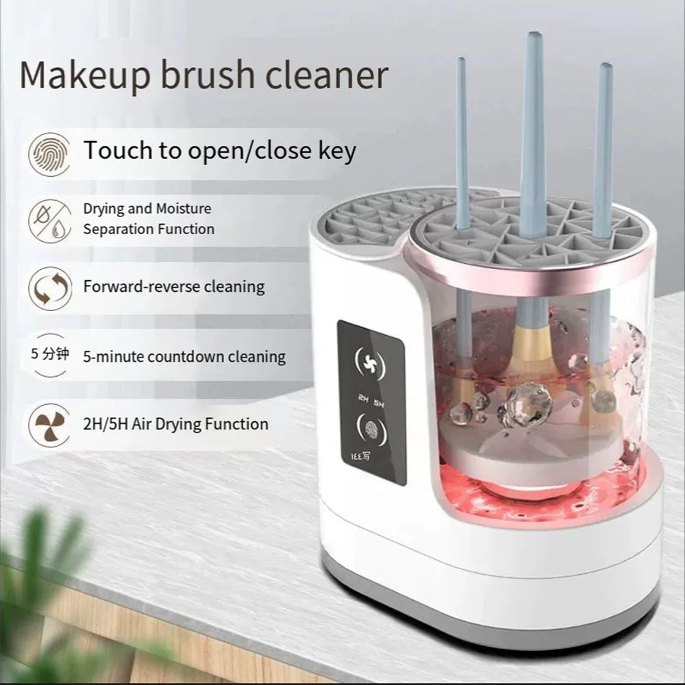 GlowSpin™ 💎 Pro-Grade Electric Brush Washer for Beauty Lovers