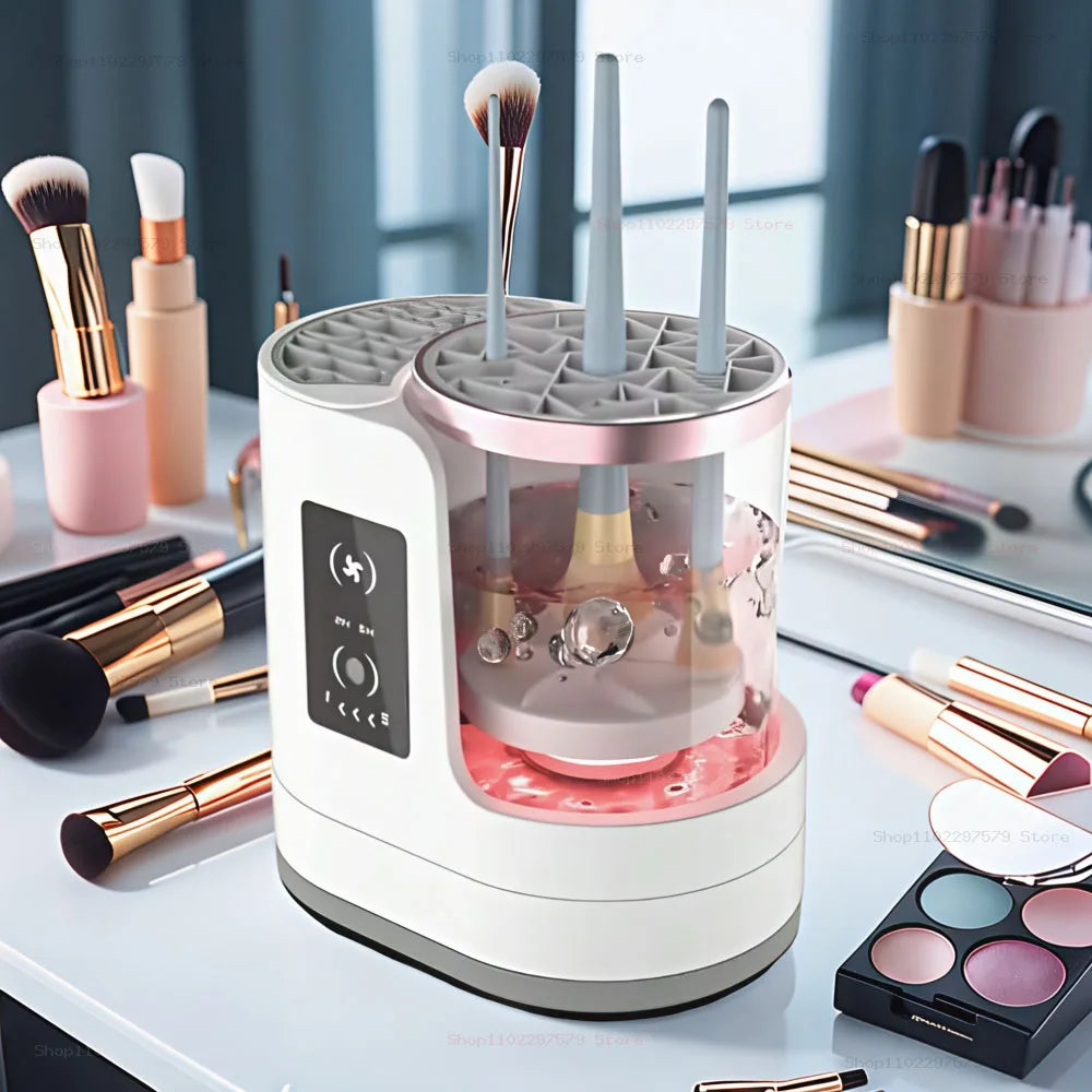 GlowSpin™ 💎 Pro-Grade Electric Brush Washer for Beauty Lovers